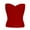 Red, variant on Women's Tube Top Summer Twisted Knot Front Knit Bandeau Strapless Ribbed Sleeveless Crop Tank Top (S-3XL) White S