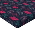 thumbnail image 2 of Ambesonne Heart Fitted Sheet 2 Pcs Set, Anatomical Human Organ Veins, Twin, Hot Pink and Charcoal Grey, 2 of 3
