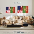 thumbnail image 4 of Elephant Stock Usa And Portugal Flags Wall Art - Horizontal Canvas Wall Art - Living Room Wall Decor - Flags Canvas - Red And Blue Decor - 39" x 26", 4 of 8