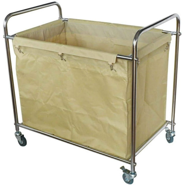 INTBUYING Chariot Trieur de Lessive Roulant Chariot Cadre en Acier Inoxydable Sac Amovible