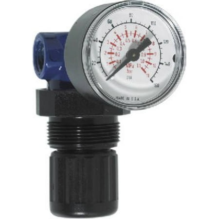 Campbell Hausfield MP514803AV 2" L X 6" W X 2" H Mini Regulator, Mini Pressure Regulator With Gauge By Campbell Hausfeld
