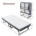 thumbnail image 2 of Folding Bed with Mattress, Portable Foldable Bed with 5"Memory Foam Mattress and Metal Frame,Roll Away Bed Guest on Wheels with Side Storage Pocket, Space Saving, Easy Storage, 2 of 7