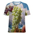 thumbnail image 5 of Fruit Purple Grapes Women's Short Sleeve Tops Casual Blouses T Shirt, 5 of 6