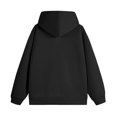 thumbnail image 3 of Hoodies,Mens Sweatshirt Jacket Hooded Solid Color Suede Zipper Large Size Long Sleeve Autumn Winter Casual Outerwear,Hoodies,Z02 Black,XL, 3 of 3