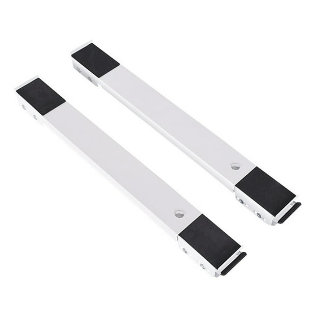 ziyahi 2 Pcs Base Mobile Réglable pour Laveuse Réfrigérateur Support Rétractable en Acier Inoxydable Support Mobile pour la Maison Blanc