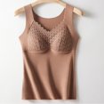 thumbnail image 4 of Tank Tops for Women Shapewear Tank Tops Sleeveless Lace Camisole Thermal Underwear Tummy Tank Tops with Built in Bra, 4 of 5