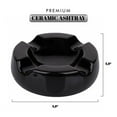 thumbnail image 2 of JUNWELL Cigar Ashtray Outdoor Cigarette Ash Tray – Round 5.9 inch Ceramic Ashtrays Black Glossy Cigar Rest for Indoor, Outdoor, Patio, Home, Office Use – Cigar Accessories Gift Set for Men and Women, 2 of 5