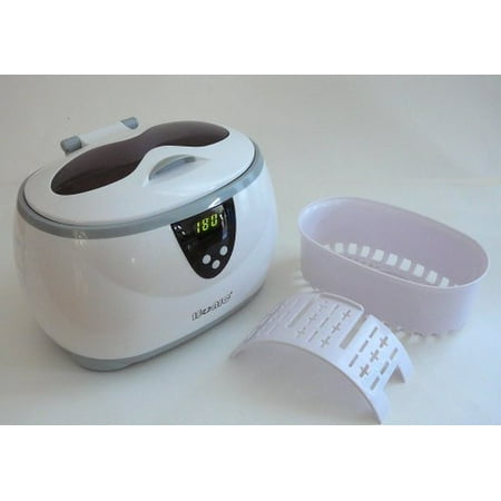 CD-3800 (A) (D3800A) Digital Ultrasonic for Jewelry, Eyeglass, and Dentures Cleaner, 110V, Stainless Steel container Dimensions: 5.4