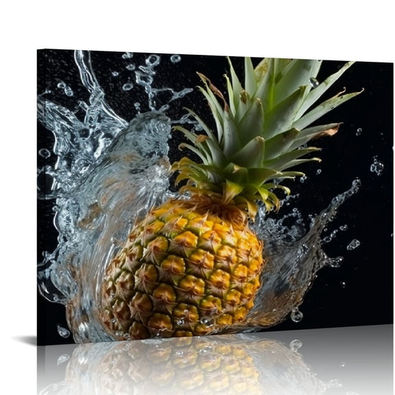 JRXY Pineapple Canvas Wall Art Fruit Decor for Home Office Living Room Bedroom, 1703838114991096 Theme 20x16in