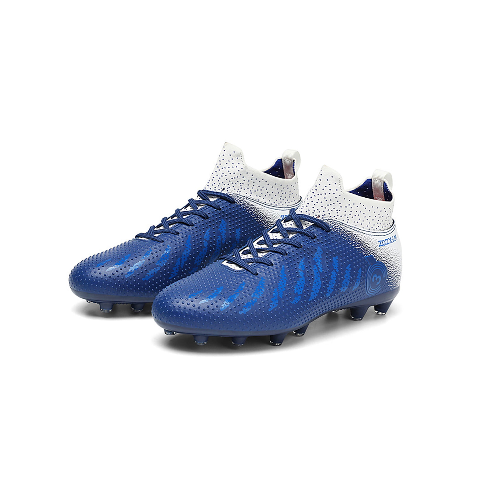 Bellella Kids Football Boots Training Turf Shoes Firm Ground Soccer Cleats Comfortable Sneakers Outdoor Dark Blue FG Cleats 7big kids Walmart