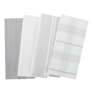 VeraSong Waffle Weave Kitchen Towels Thick Microfiber Dish Drying Towels  Absorbent Tea Towels Hand Towel Lint Free 16Inch x 24Inch 3 Pack White