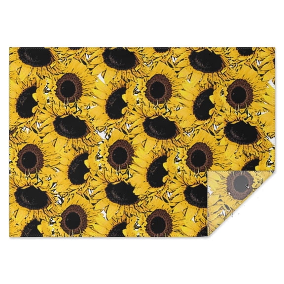Sunflower Rectangle Tablecloth 60"x84",Waterproof Polyester Rectangle Table Cloth, Wipeable Spillproof Polyester Tablecloth for Dining, Camping, Indoor and Outdoor