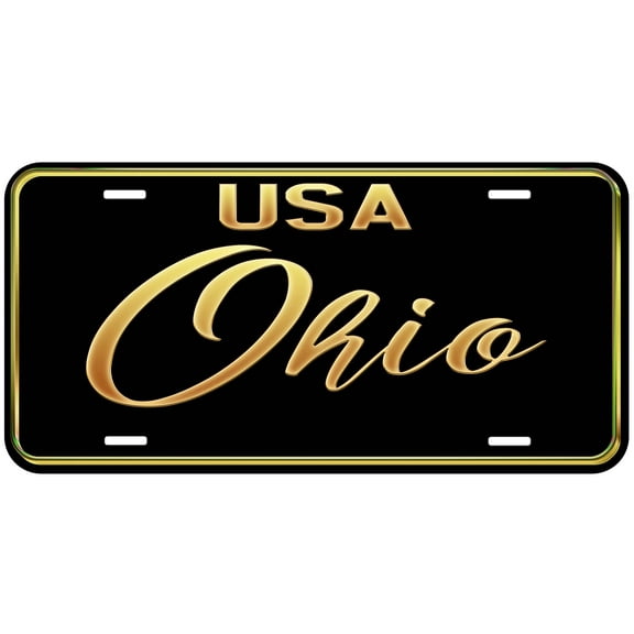 Ohio Black-G Curved Novelty Car Auto License Plate