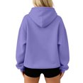 thumbnail image 3 of Garbnen Hoodies for Women Oversized Long Sleeve Women Sweatshirt Soft Fall Winter Loose Fit Casual Fashion Pullover Shirts for Women with Pocket Purple XL, 3 of 5