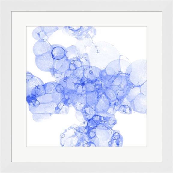 Great Art Now Bubble Square Blue III by Kelsey Wilson, Framed Wall Art, 19.75W x 19.75H