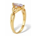 thumbnail image 2 of PalmBeach Jewelry Marquise Cut Cubic Zirconia 14k Yellow Gold-plated Simulated Birthstone Ring, 2 of 5