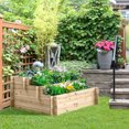 thumbnail image 2 of Outsunny 3-Tier Wood Raised Garden Bed, Natural, 2 of 10