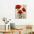 thumbnail image 2 of PRATYUS Fall Decor Red Flowers Canvas Wall Art Picture 16x20in for Living Room Bedroom Canvas Prints Wall Art 16x20in, 2 of 3