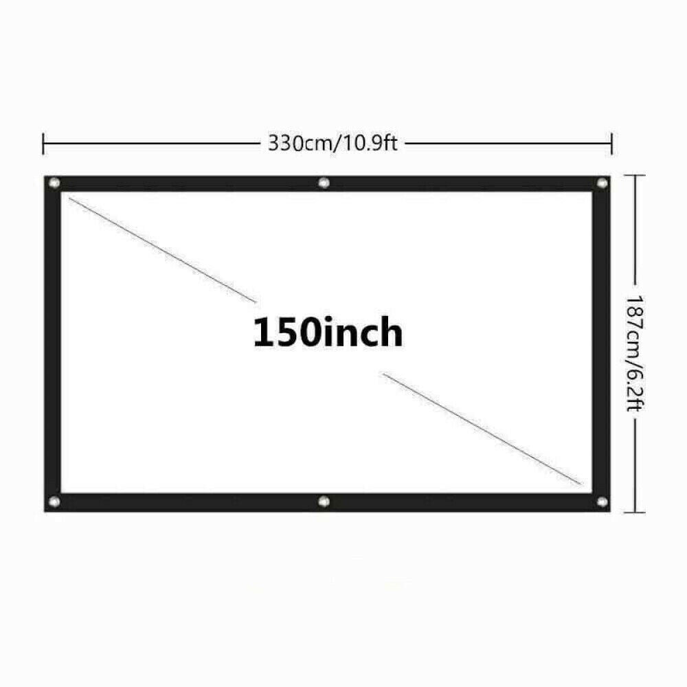 New Portable Foldable Projector Screen 169 HD Outdoor Home Cinema