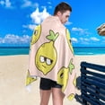 thumbnail image 5 of Dreamtimes Cute Kawaii Lemons Beach Towel Fast Drying Extra Large Sand Free Lightweight Beach Towel Blanket for Swimming,Camping,Picnic,Yoga Gym Sports,30"x60", 5 of 7