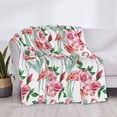 thumbnail image 3 of Rateoe Flamingo Flower Pattern Flannel Throw Blanket, Ultra-soft Blanket for Bed, Couch, Car, Hypoallergenic Anti-pilling blanket-80"x60"(Horizontal), 3 of 6