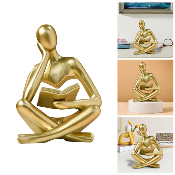 Thoughtful Minimalist Desktop Ornament Sculpture Elegant Resin Figure For Home Bookshelves And Desks Living Room Decoration