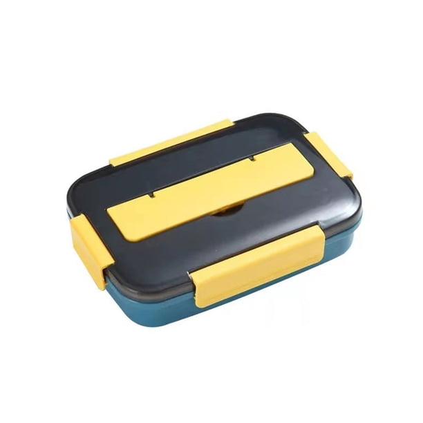 Fiambrera portátil de plástico integrada con compartimentos, multifuncional, ligera, para comida.