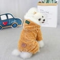 thumbnail image 3 of HSHDLDF Dog Snowsuit Coral Fleece Small Dog Winter Jacket Chihuahua Clothes Four Legs Dog Jumpsuit Puppy Snowsuit Dog Clothes Hoodie Windproof Warm for Pet Cat Puppy Chihuahua York, 3 of 7