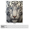 thumbnail image 4 of ONETECH  Hautman Brothers Wildlife Art Raschel Throw Blanket, White Face Tiger, 4 of 6