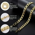 Jugalstar Fake Gold Chain Stainless Steel Necklace for Men Women, 22