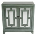 thumbnail image 2 of Heather Ann Creations W192551M-BLUE Geo 2-Door Sideboard with Mirror Inserts - French Blue, 2 of 5