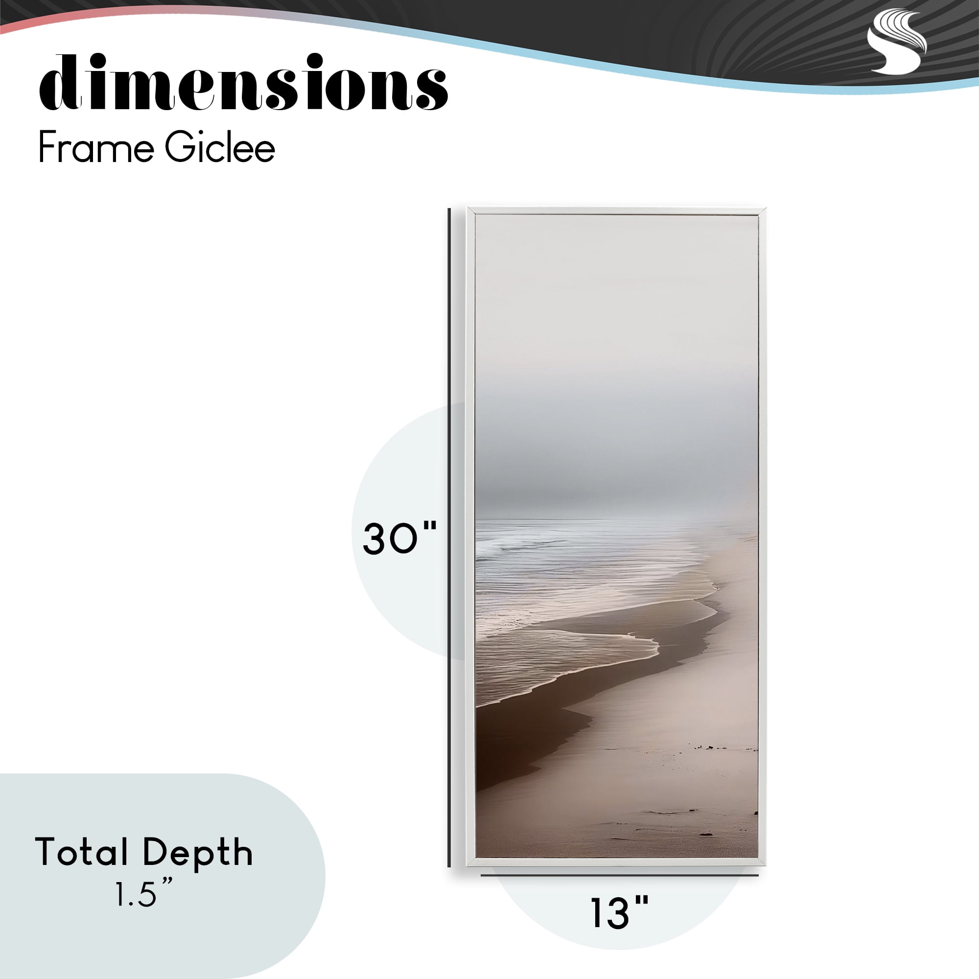 Take Me Down To Sea Again White Framed Giclee Art, design by Sasha