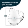 thumbnail image 2 of Libbey Acapulco Large Glass Pitcher Set of 2, 89 Oz, Clear, Tall Bubble Glass Pitchers with Handle, Modern Drink Pitchers for Iced Tea, Punch and More, 2 of 3