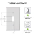thumbnail image 5 of ENERGETIC 25 Pack Decorator Toggle Light Switch Plastic Wall Plate, Standard Size 1-Gang Multi-pack Outlet Covers, White Nylon, 5 of 6