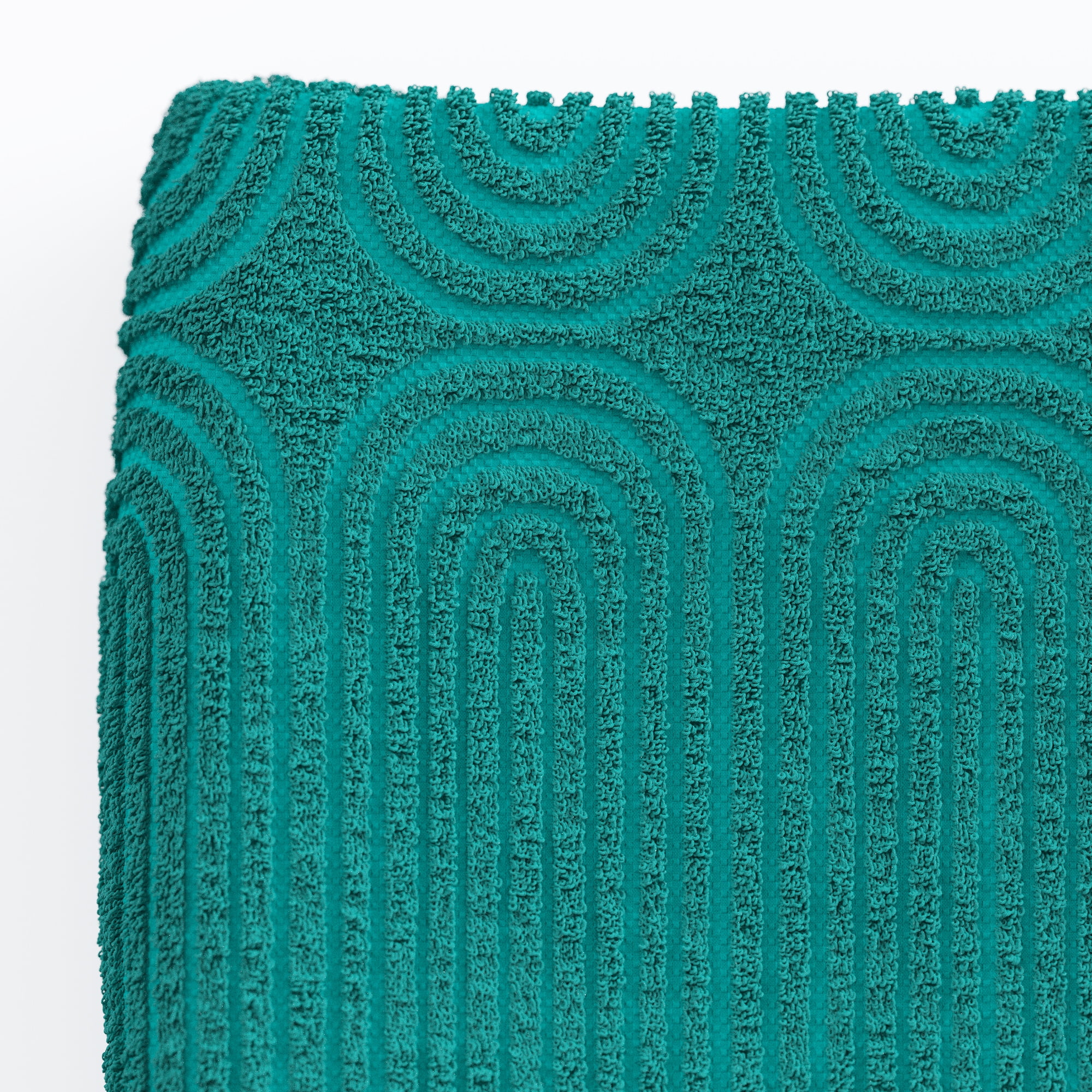 Beautiful by Drew Barrymore 6-Piece Textured Bath Towel Set, Soft 100% Cotton, Pine Green
