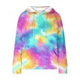 thumbnail image 5 of Lopecy-Sta Women's Galaxy Tie Dye Hoodie, Casual Drop Shoulder Hooded Sweatshirt with Pocket, Long Sleeve Pullover for Women Fashion L, 5 of 5