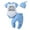 Blue, variant on Newborn Baby Boy Clothes Letter Long Sleeve Romper + Pants + Hat 3PCS Outfits Set Blue 0-3 Months
