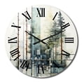 thumbnail image 2 of Designart "Tree Redwood Geometric Silence I" Abstract Oversized Wall Clock, 2 of 5