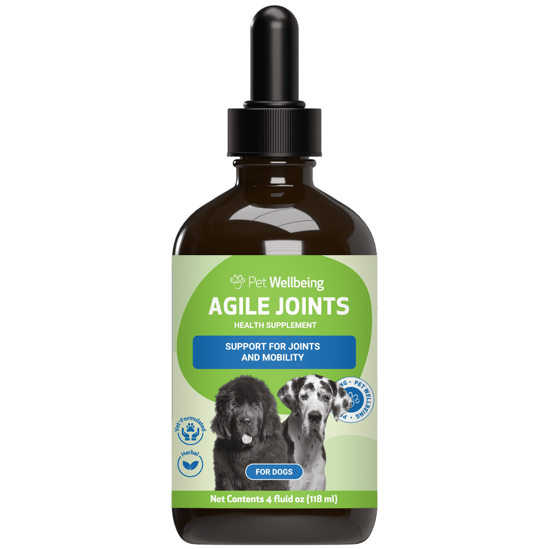 Pet Wellbeing Natural Dog Arthritis Hip and Joint Support - Agile Joints 4oz (118ml)