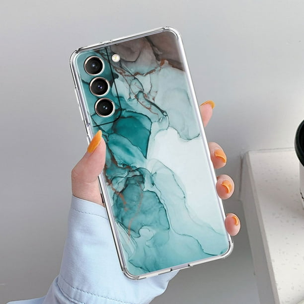 Fundas de silicona para Samsung Galaxy S21 Ultra S20 FE S10 Plus S9 S8 Note 20 10 funda suave Tpu acuarela mármol cubierta del teléfono Tan Jianjun unisex