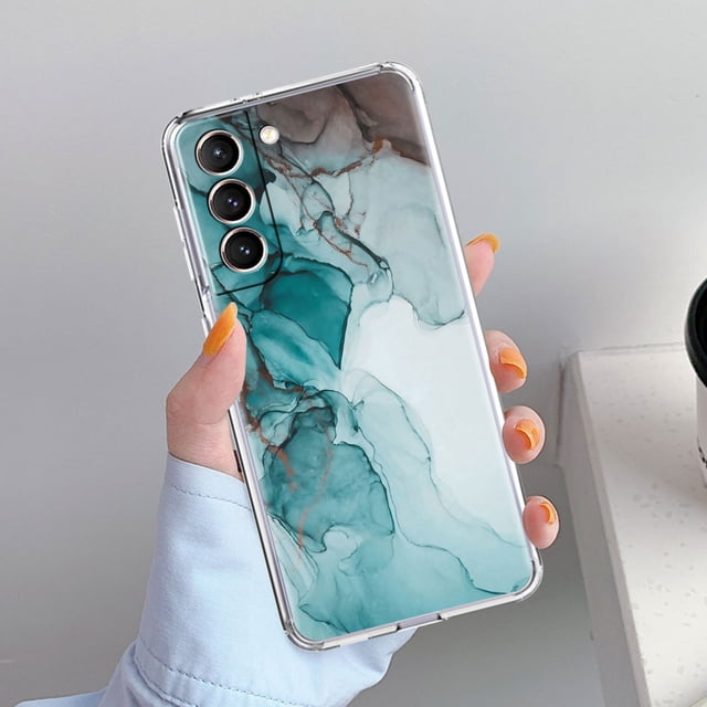 Fundas de silicona para Samsung Galaxy S21 Ultra S20 FE S10 Plus S9 S8 Note 20 10 funda suave Tpu acuarela mármol cubierta del teléfono Tan Jianjun unisex