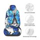 thumbnail image 4 of Balery Blue and White Butterflies Funda de Asiento para Auto con Diseño - Cubierta Frontal Suave y Transpirable con Protector Antideslizante- 1 Unidad, 4 of 5