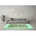 thumbnail image 3 of Ahgly Company Indoor Rectangle Abstract Turquoise Blue Modern Area Rugs, 8' x 10', 3 of 4