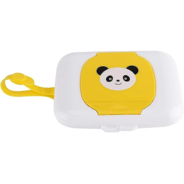 Tissue Box Dispenser Baby Paper Holder Tissue Boxes For Outdoor Travel Stroller Wet Wipes (white&yellow) Hy