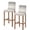 Gray, variant on Sage Green Eucalyptus Bar Stool Covers Set of 4, Farmhouse Weeping Leaves Linen Stretch Washable Bar Chair Covers with Backs, Removable Pub Counter Height Chair Cover for Kitchen Dining Room Cafe