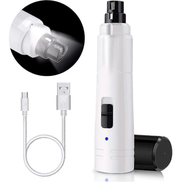 Casfuy Dog Nail Grinder With Led Light-upgraded 2-speed Electric Pet N