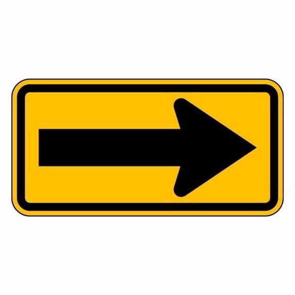 Lyle Arrow Traffic Sign,12" x 24" W1-6-24DA