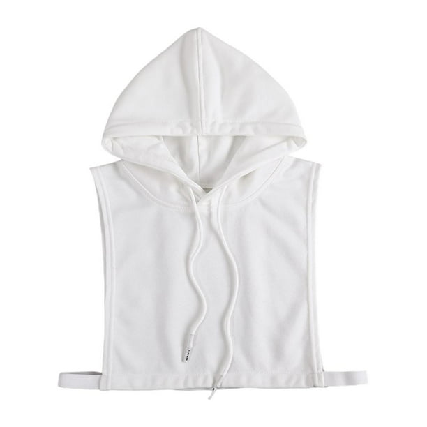 Cuello falso, cuello falso, ropa elegante, sudadera con capucha y sombrero, cuello falso de algodón para blanco