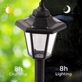 thumbnail image 3 of PEACNNG Solar Pathway Lights, LED Bulbs Solar Walkway Lights Auto On/Off, Outdoor Landscape Lights for Garden, Lawn, Path, Yard Black, lawn lamp outdoor waterproof landscape lighting, 3 of 5
