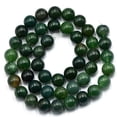thumbnail image 3 of Granos sueltos del espaciador de la piedra preciosa de la ágata del musgo verde de la naturaleza de 8m m 15 '' Macarena Granos flojos, 3 of 3